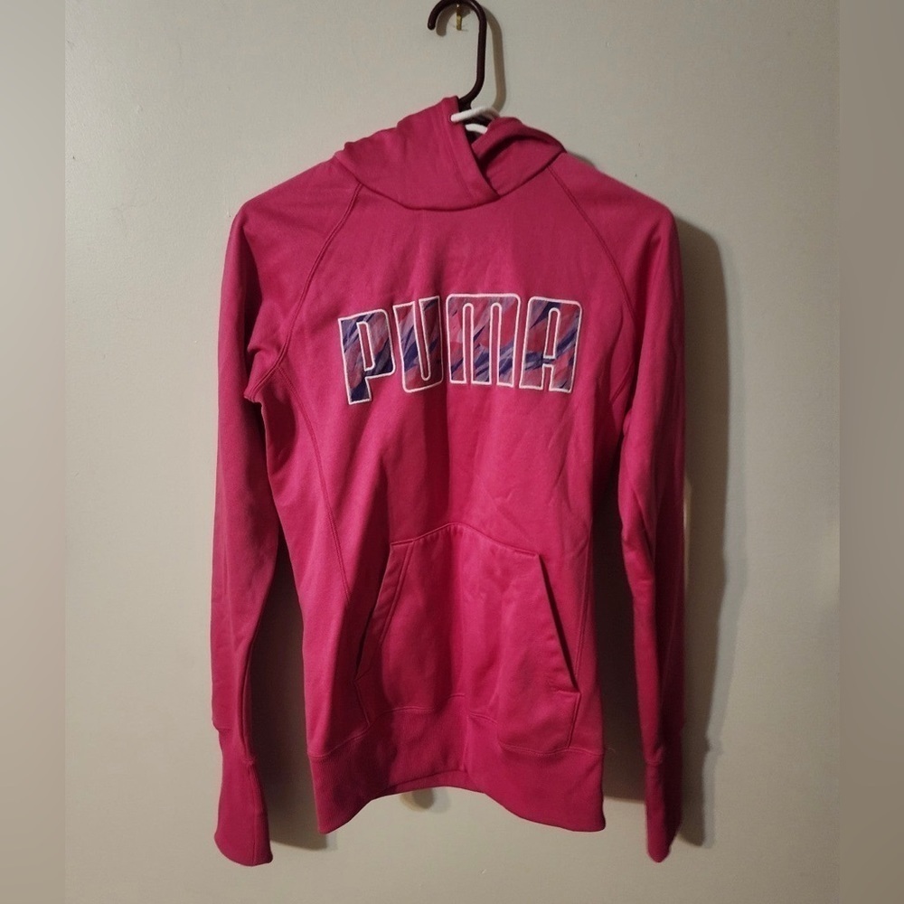 Womens pink Puma hoodie size small
